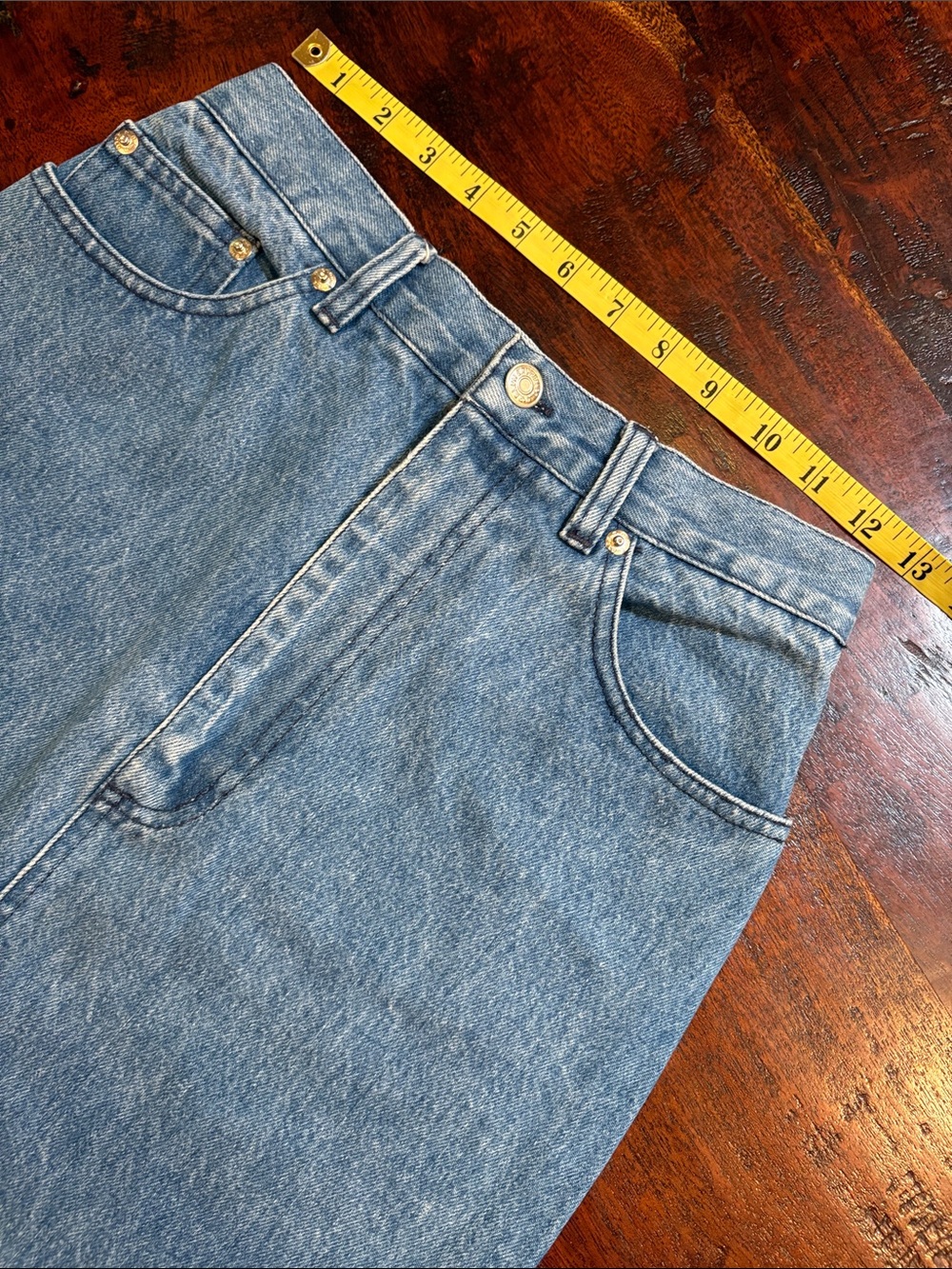 Vintage Ralph Lauren Country 90s Western Long Denim Jean Skirt size 6 - Picture 10 of 12